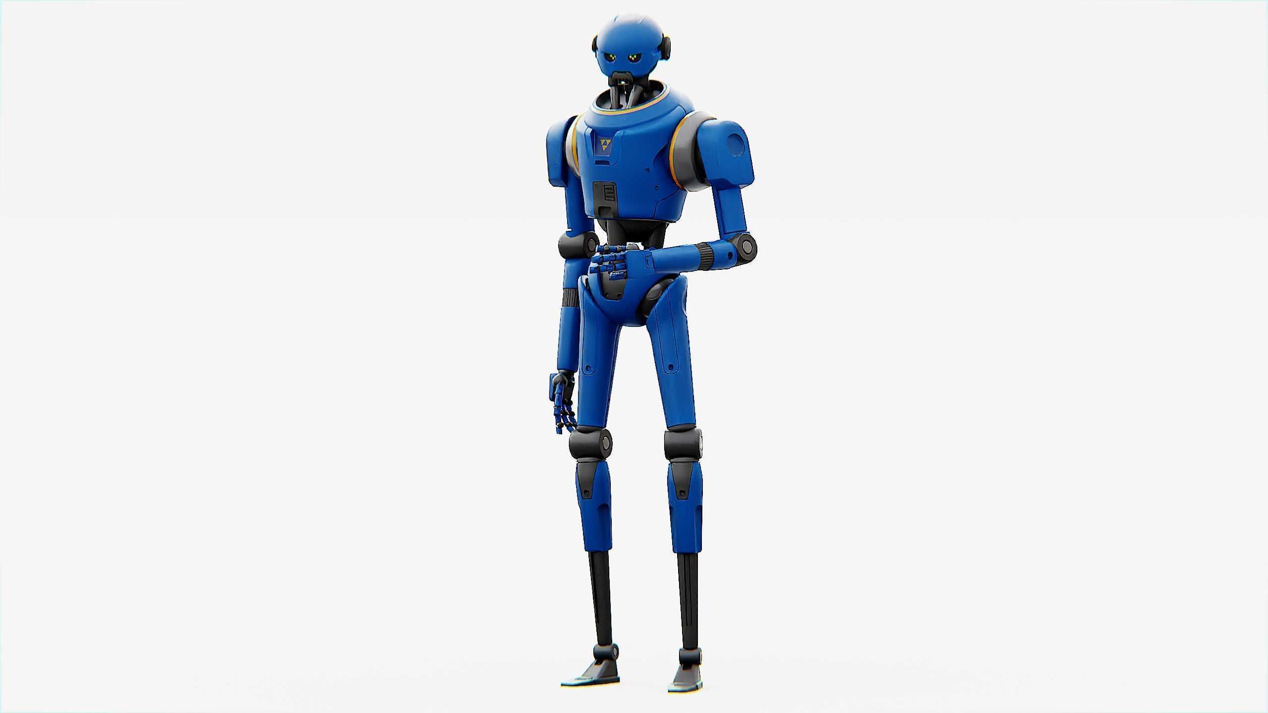 IMPERIAL PROTOCOL DROID V-2   RIGGED 3D model_2