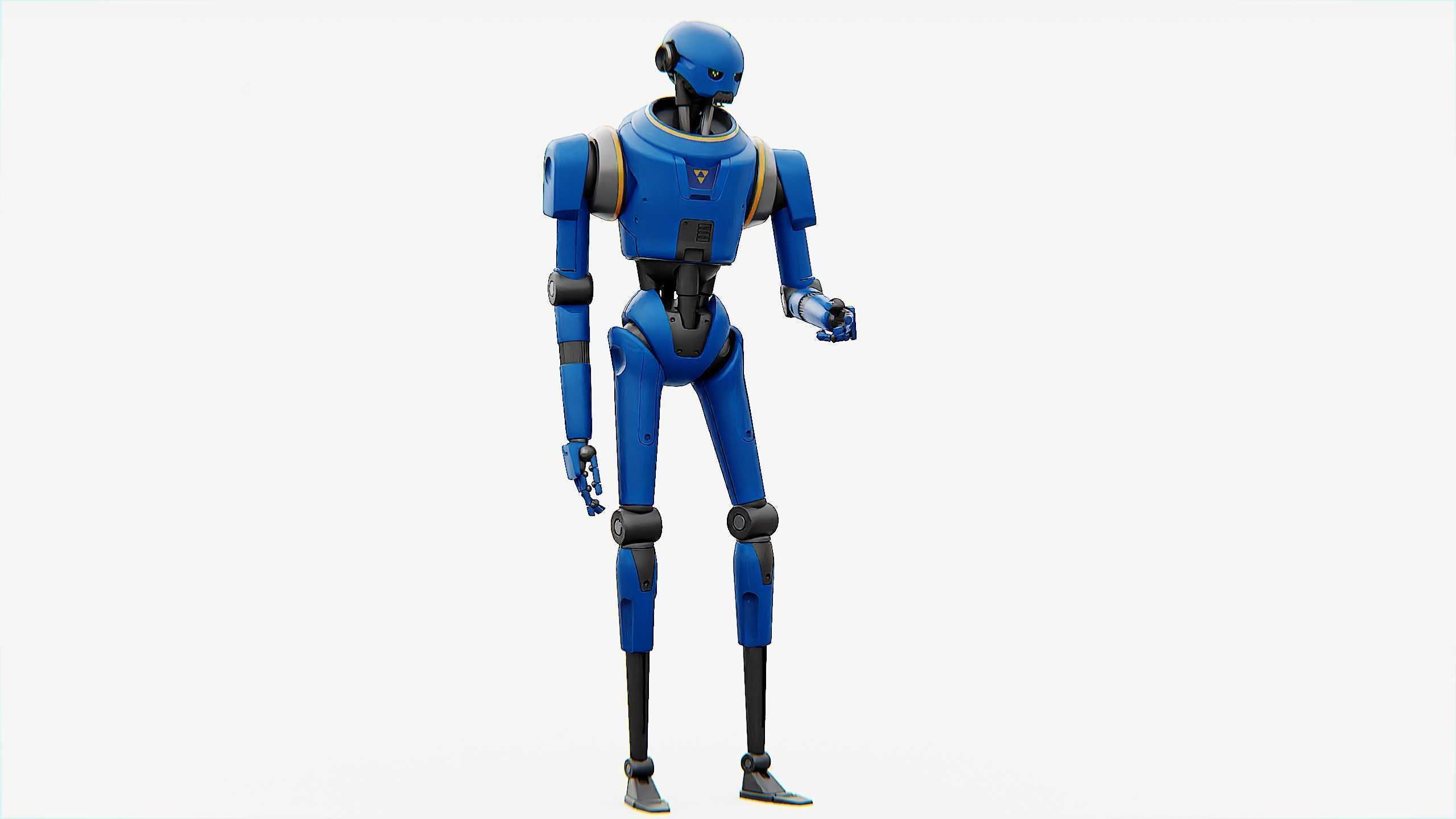 IMPERIAL PROTOCOL DROID V-2   RIGGED 3D model_3