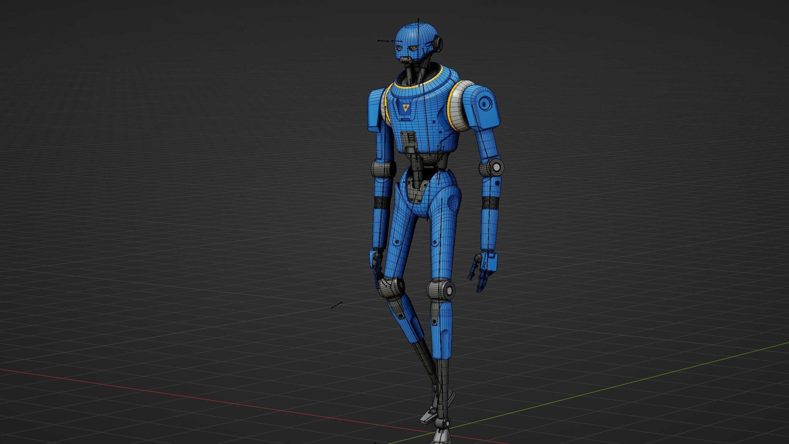 IMPERIAL PROTOCOL DROID V-2   RIGGED 3D model_35