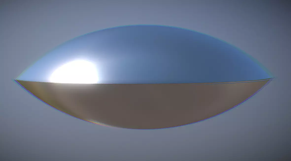 Classical flying saucer UFO Low-poly 3D model_0