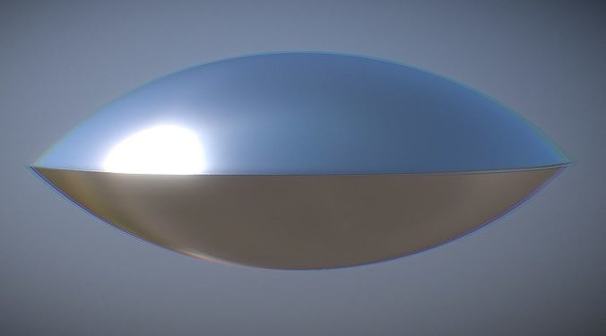 Classical flying saucer UFO Low-poly 3D model