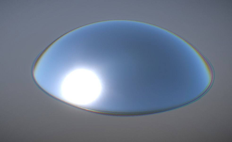 Classical flying saucer UFO Low-poly 3D model_1