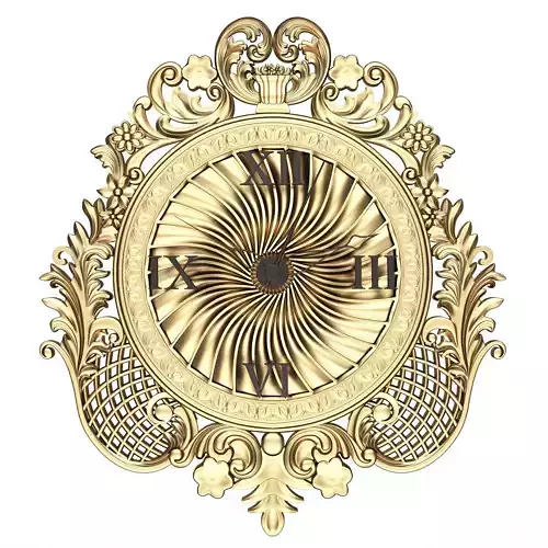 Classic Wall Clock 03 Gold