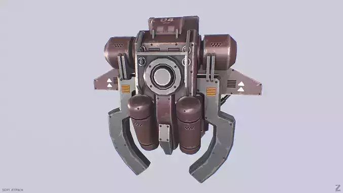 Scifi Jetpack Low-poly 3D model