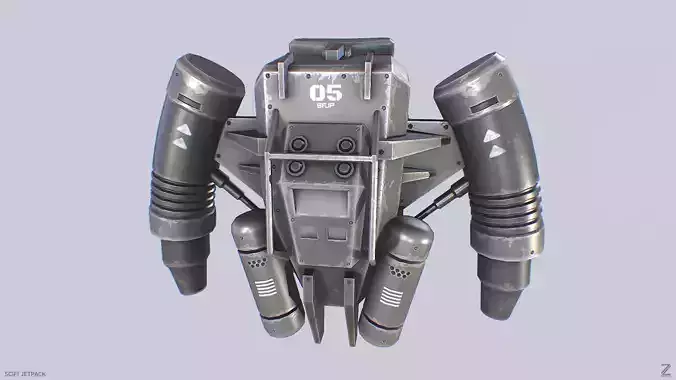 Scifi Jetpack Low-poly 3D model
