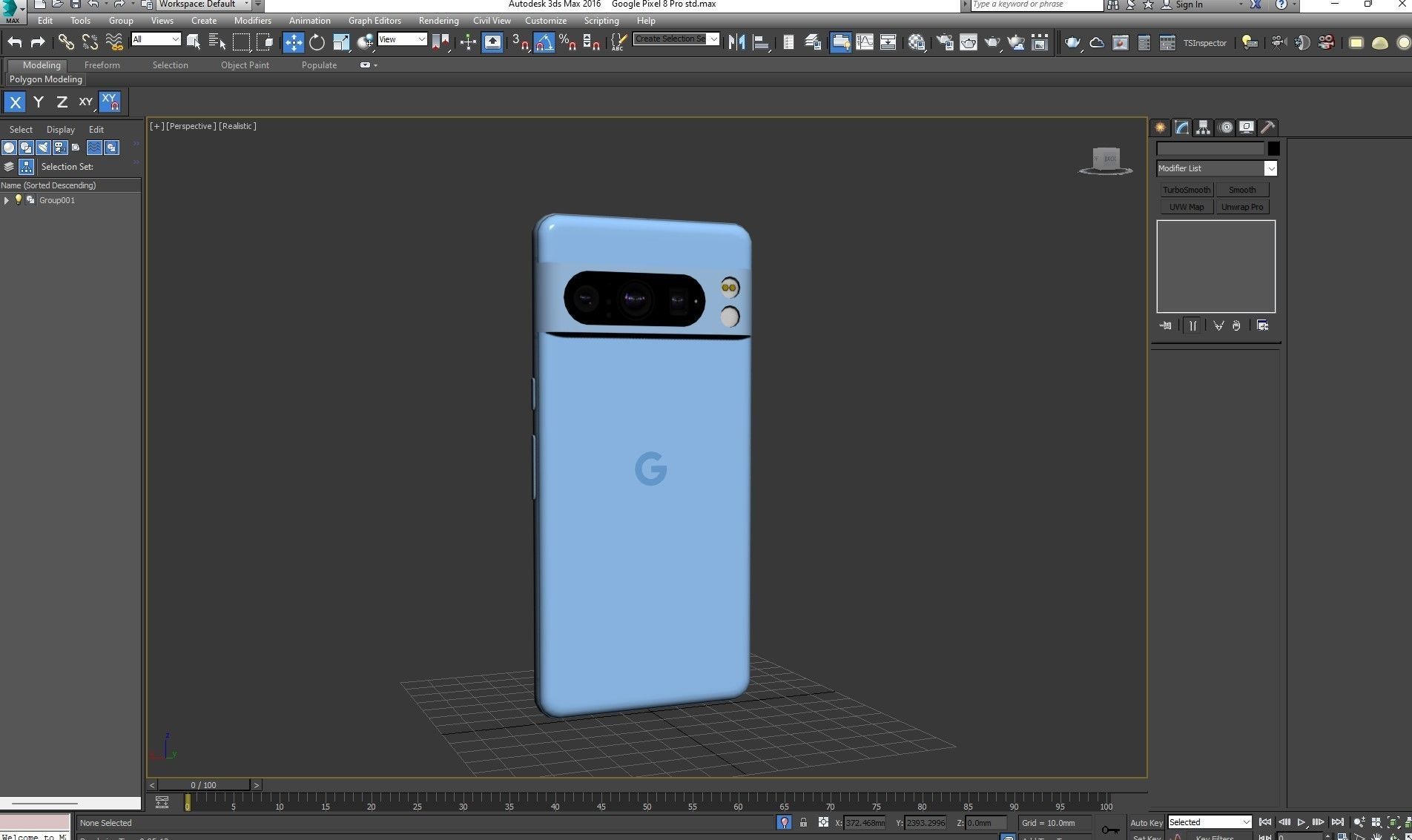 Google Pixel 8 Pro Bay Low-poly 3D model_31