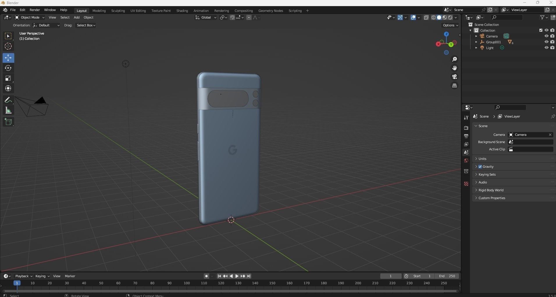Google Pixel 8 Pro Bay Low-poly 3D model_28