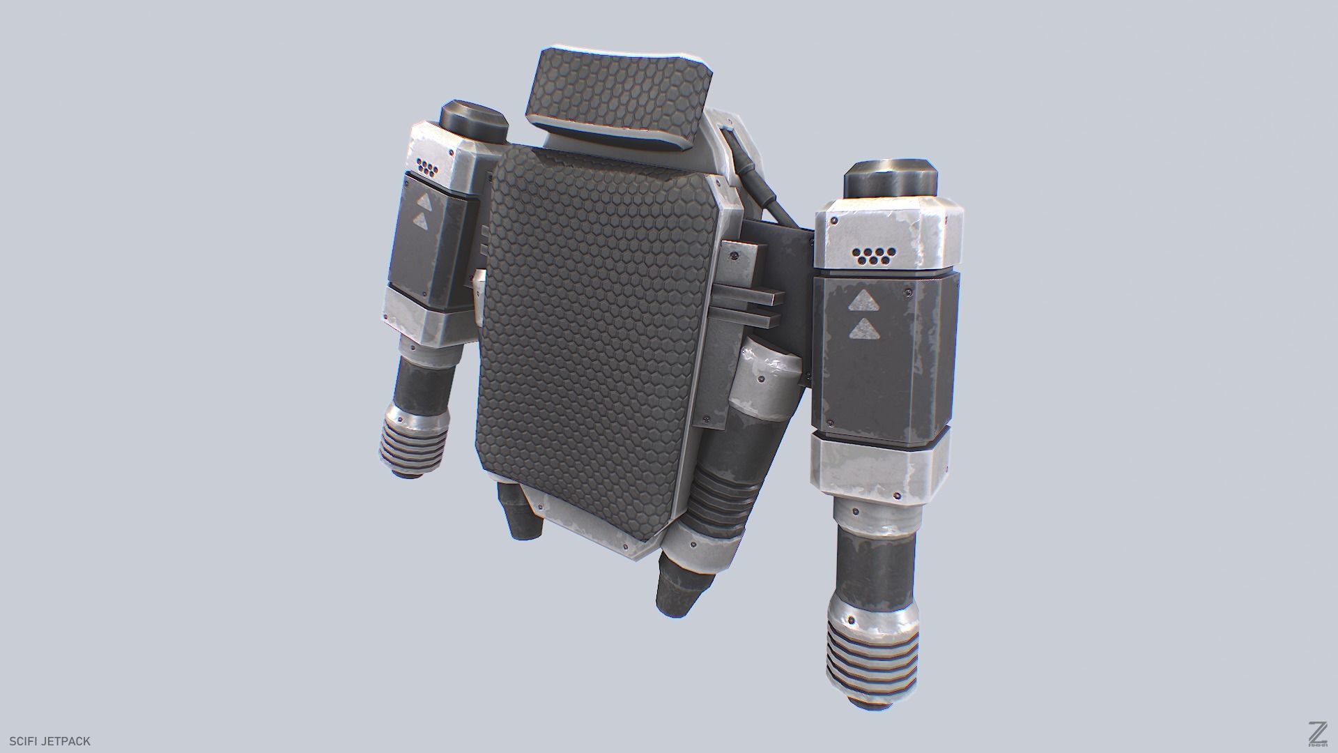 Scifi Jetpack Low-poly 3D model_6