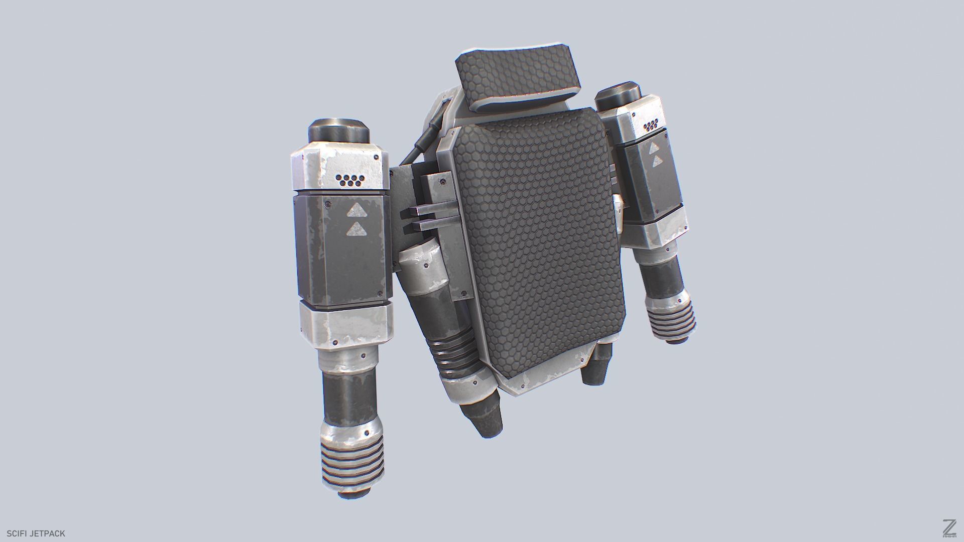 Scifi Jetpack Low-poly 3D model_5