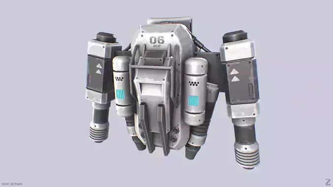 Scifi Jetpack Low-poly 3D model