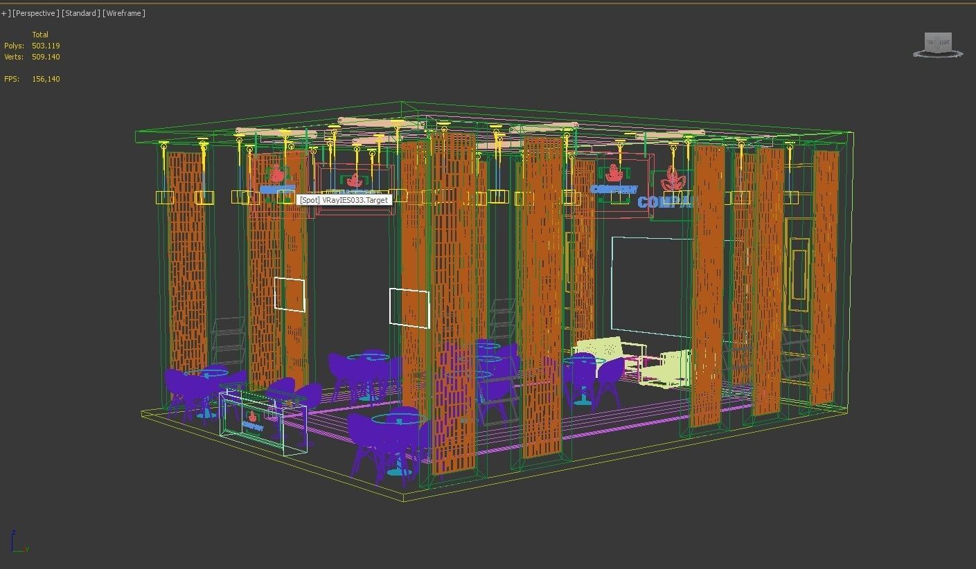 Exhibition Booth Stand Stall 10x8m Height 500 cm 3 Side Open 3D model_9