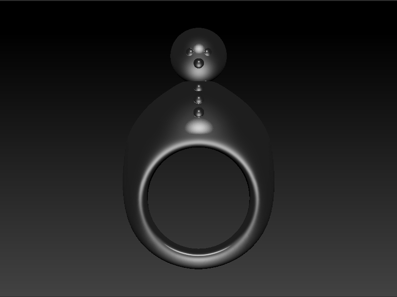 snow man ring 3D print model_5