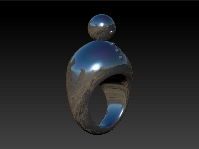 snow man ring 3D print model_2