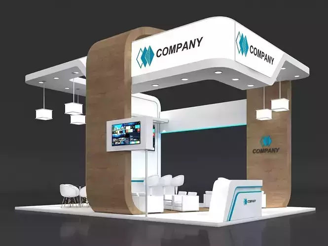 Exhibition Stand Booth Stall 8x6m Height 500cm 4 Side Open