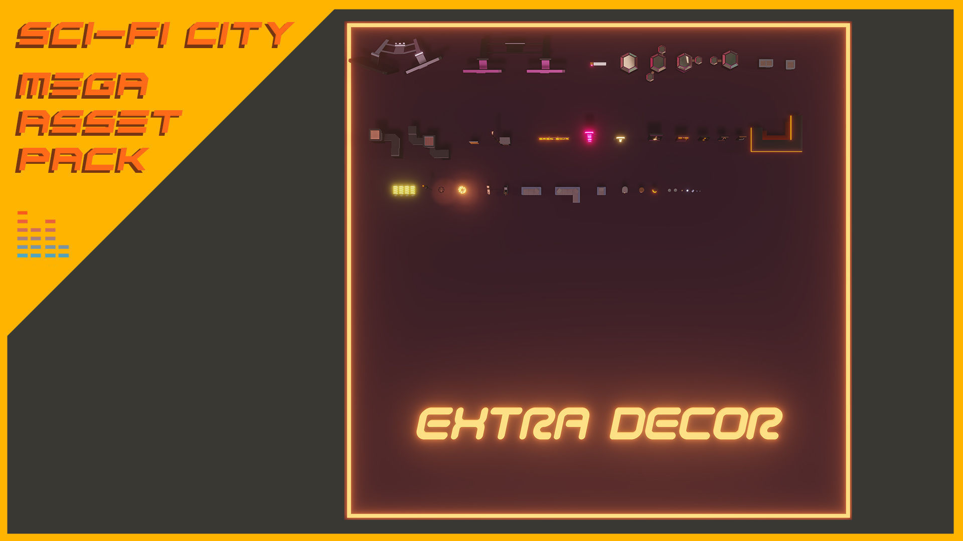 Scifi City Mega Asset Pack Low-poly 3D model_31