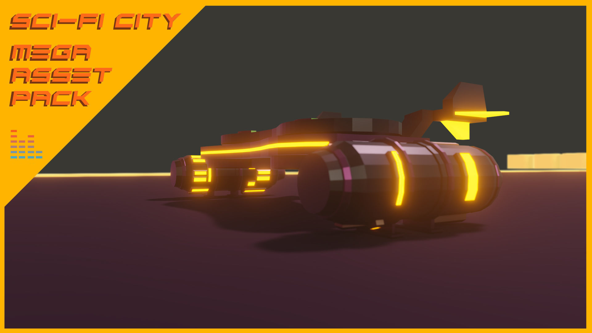 Scifi City Mega Asset Pack Low-poly 3D model_27