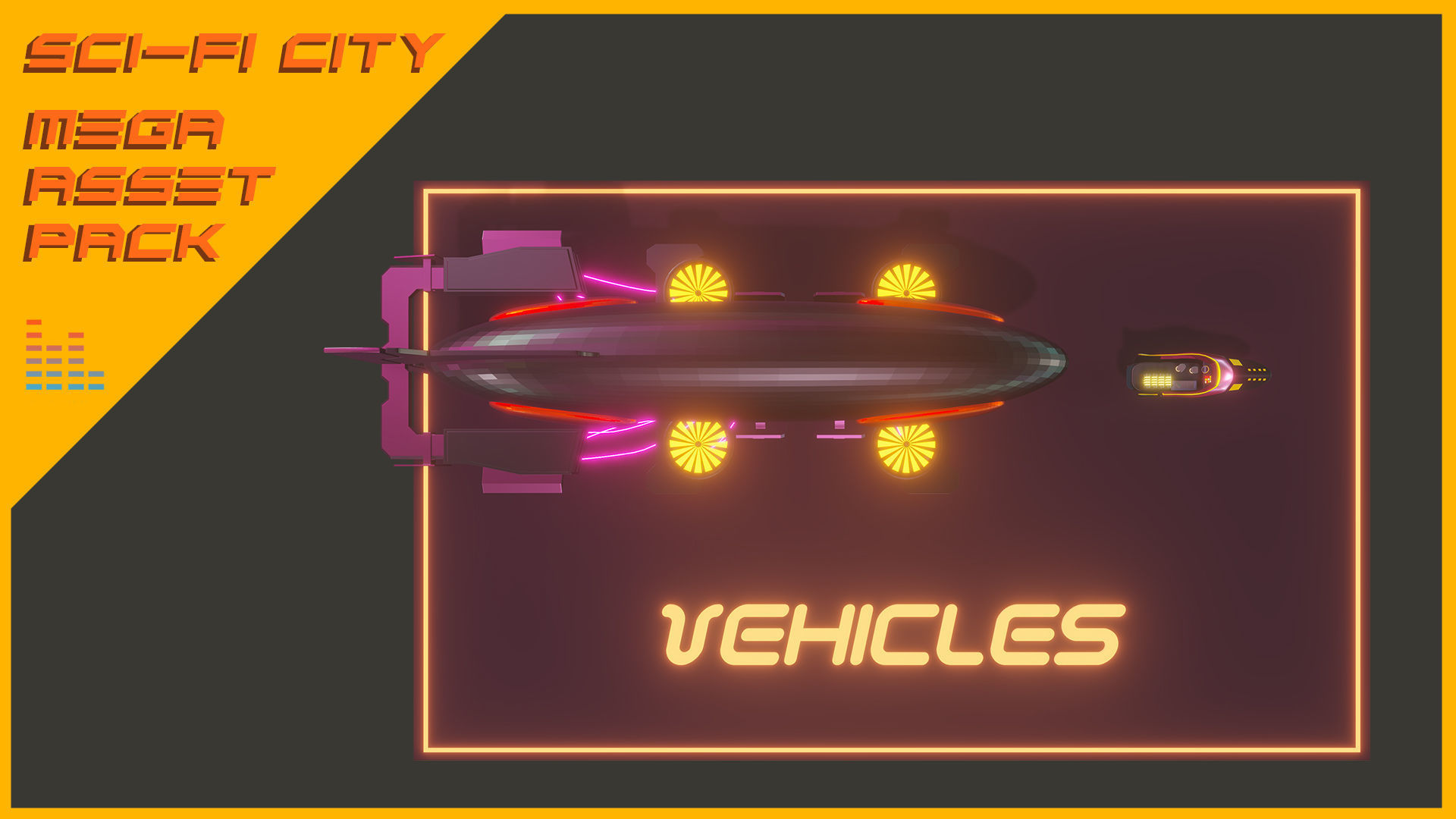 Scifi City Mega Asset Pack Low-poly 3D model_61