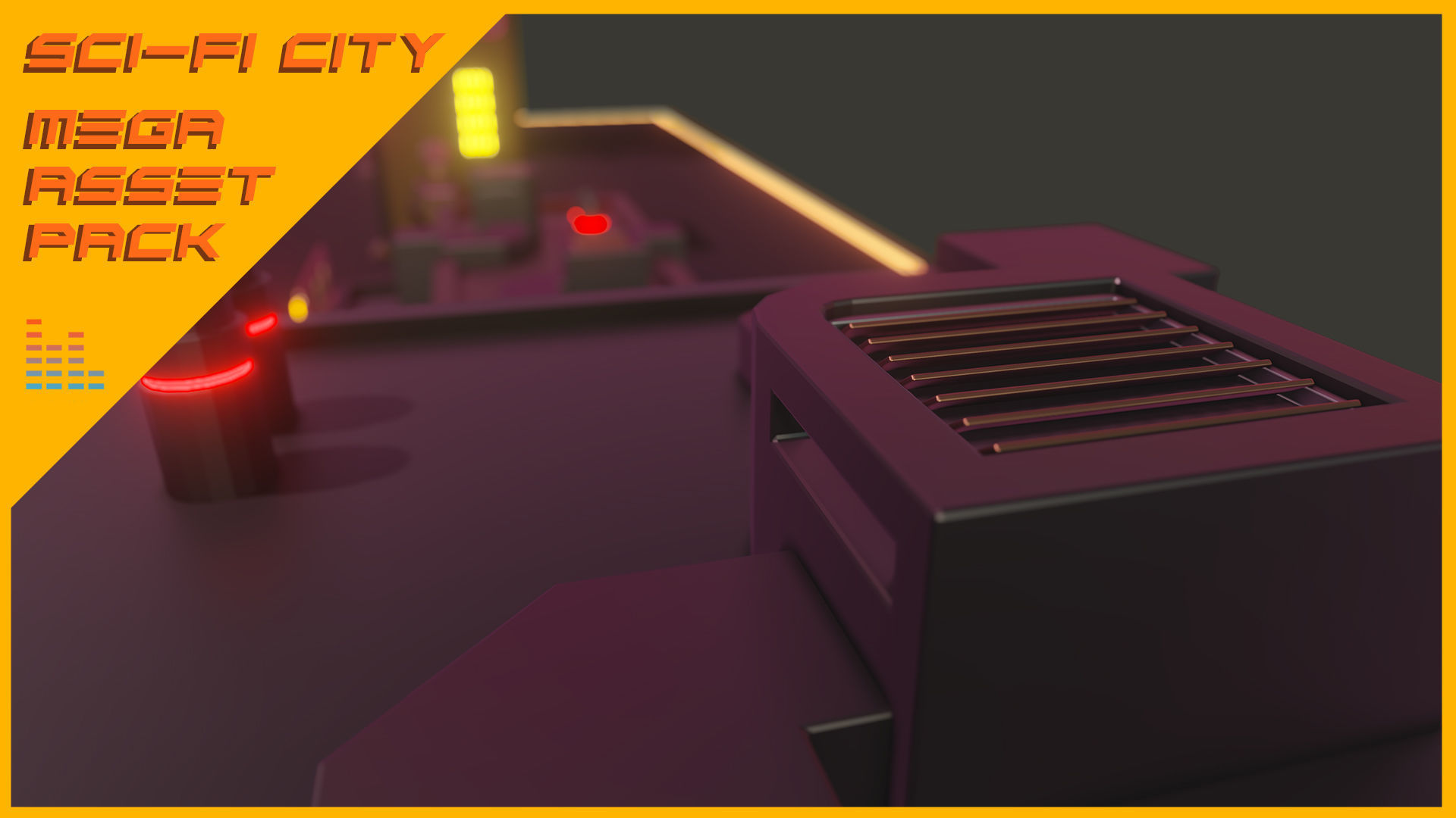 Scifi City Mega Asset Pack Low-poly 3D model_50