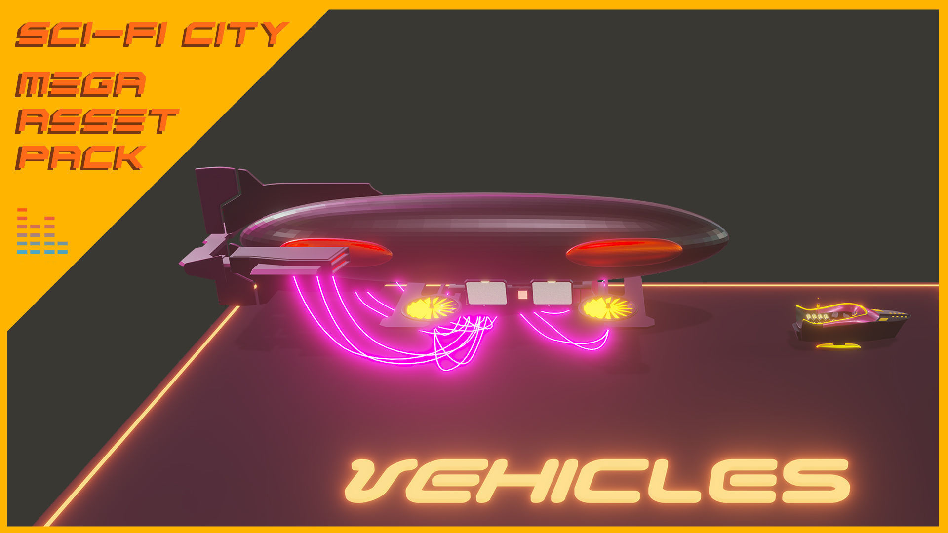 Scifi City Mega Asset Pack Low-poly 3D model_57