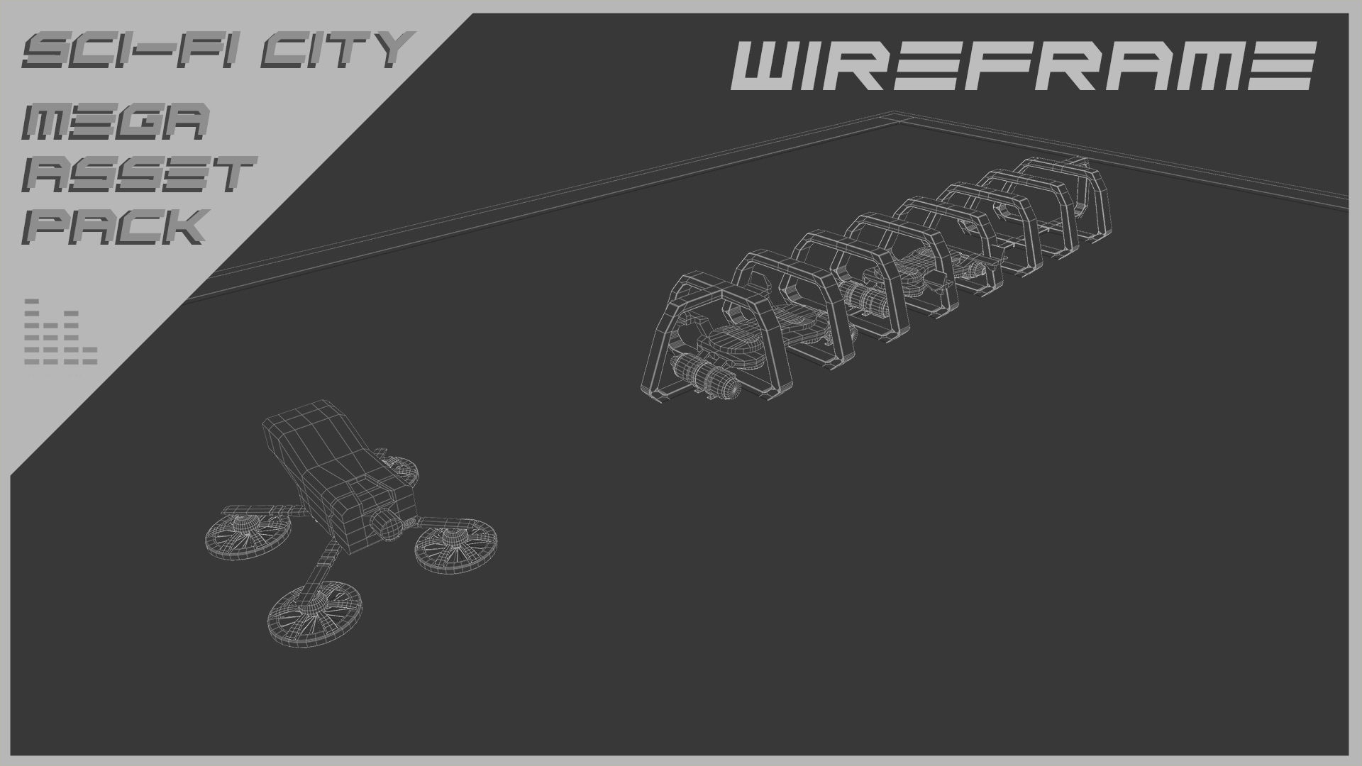 Scifi City Mega Asset Pack Low-poly 3D model_94