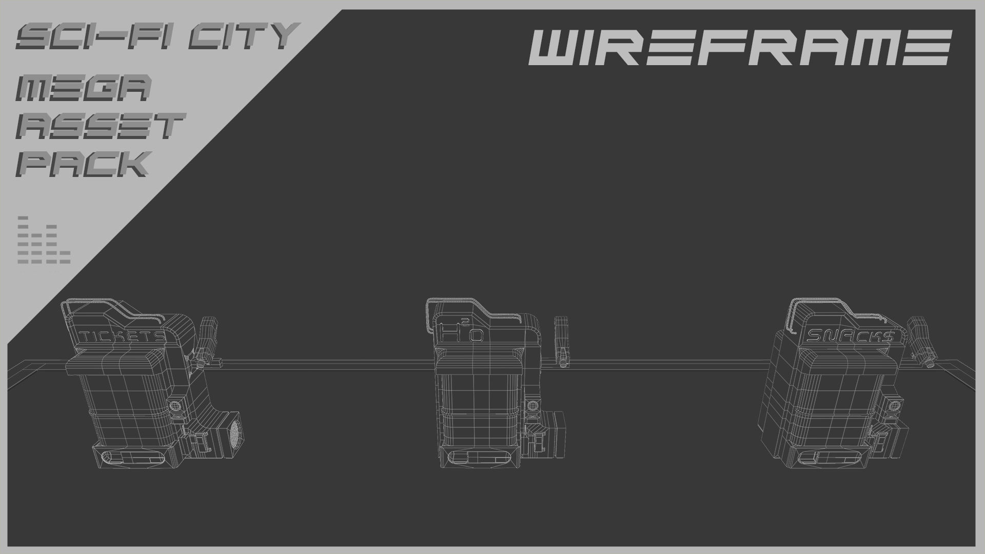 Scifi City Mega Asset Pack Low-poly 3D model_85