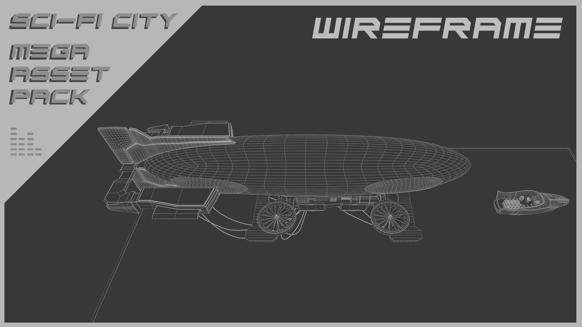 Scifi City Mega Asset Pack Low-poly 3D model_90