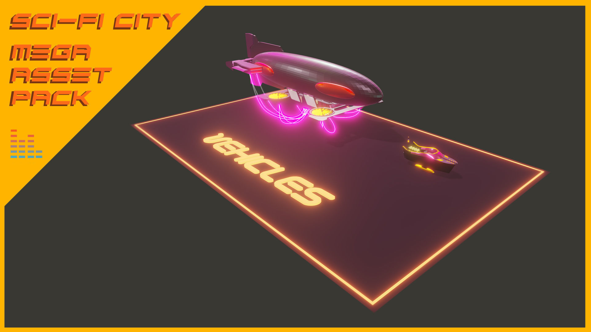 Scifi City Mega Asset Pack Low-poly 3D model_58