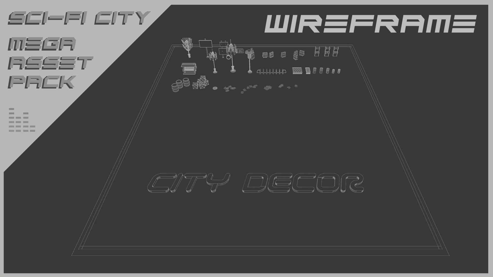 Scifi City Mega Asset Pack Low-poly 3D model_81