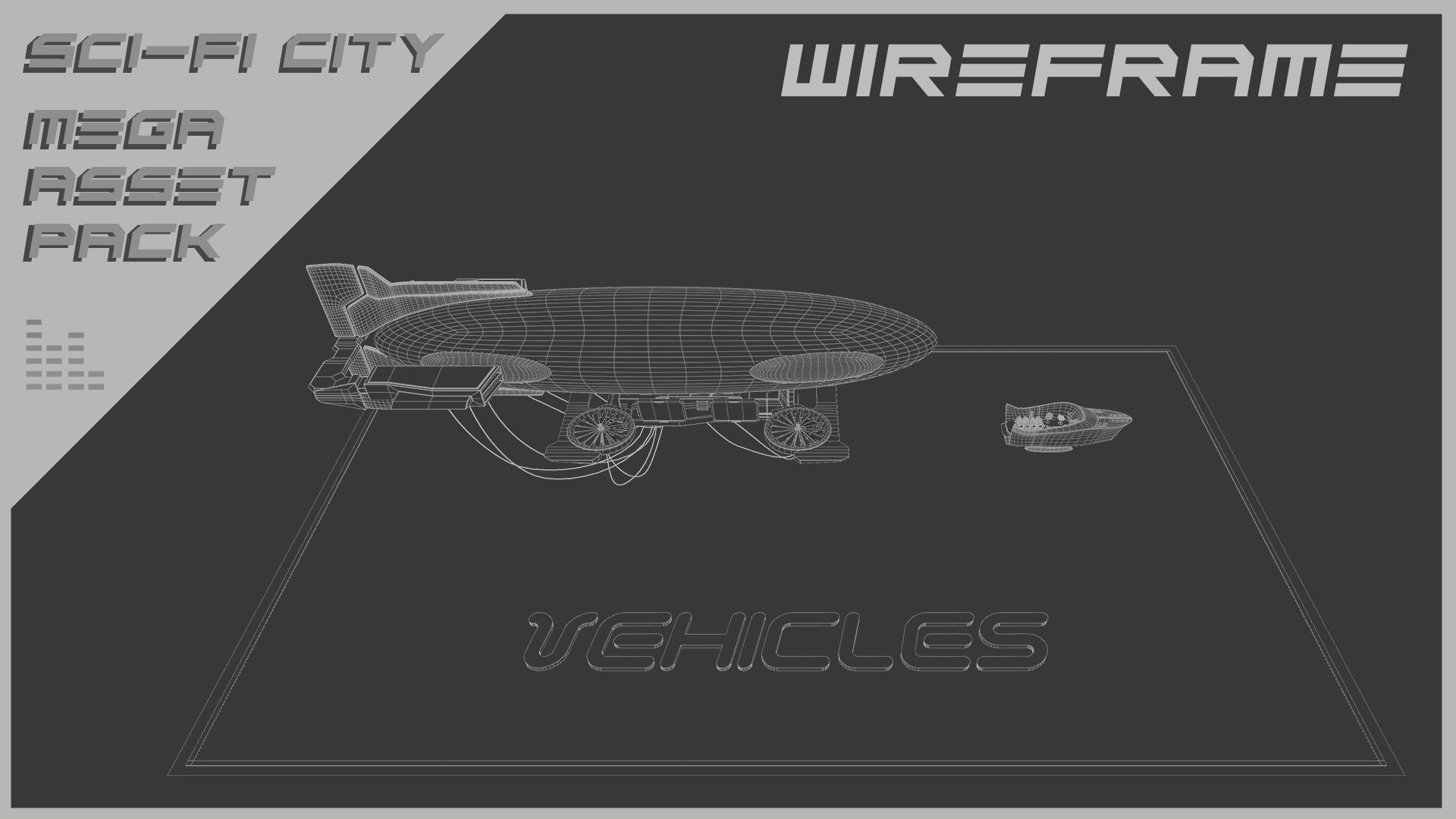 Scifi City Mega Asset Pack Low-poly 3D model_80