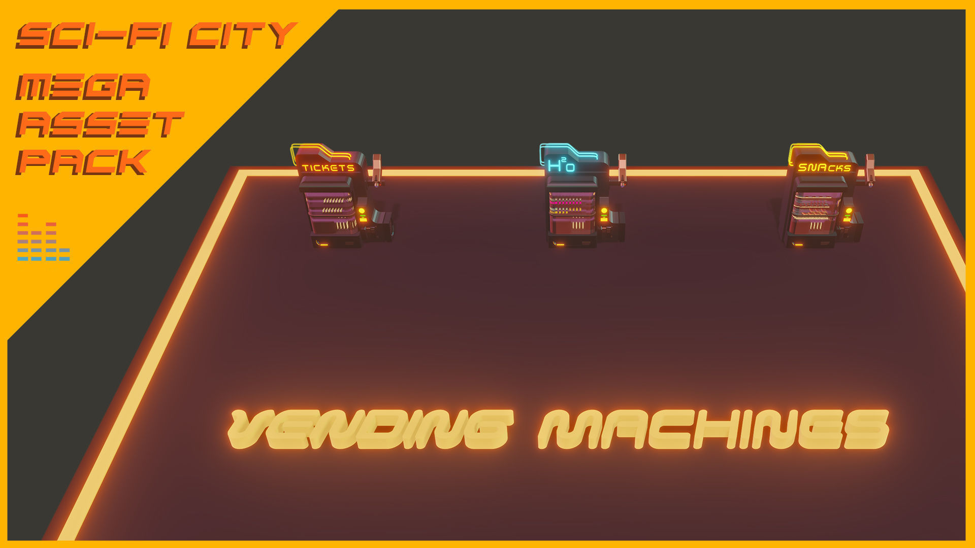 Scifi City Mega Asset Pack Low-poly 3D model_67