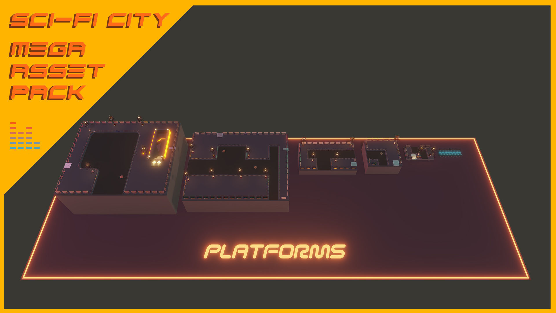 Scifi City Mega Asset Pack Low-poly 3D model_41