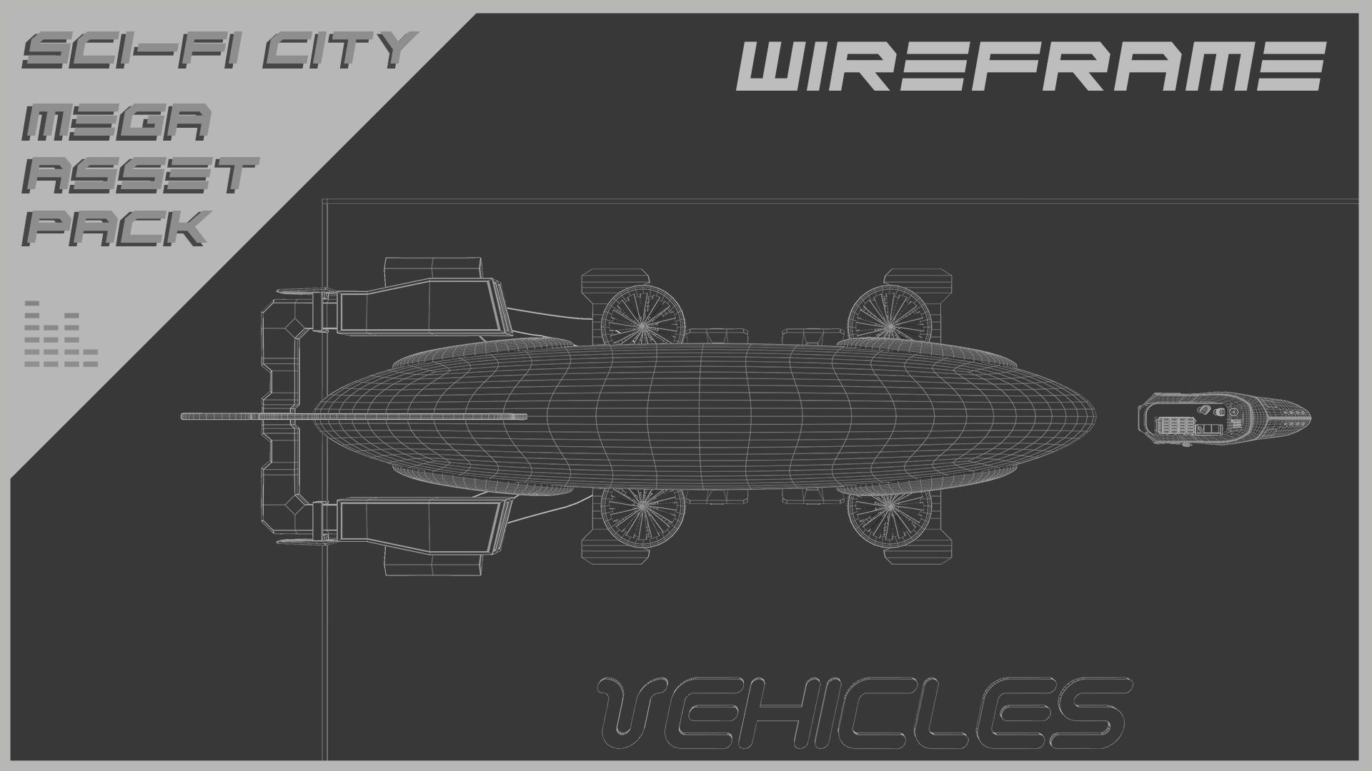 Scifi City Mega Asset Pack Low-poly 3D model_92