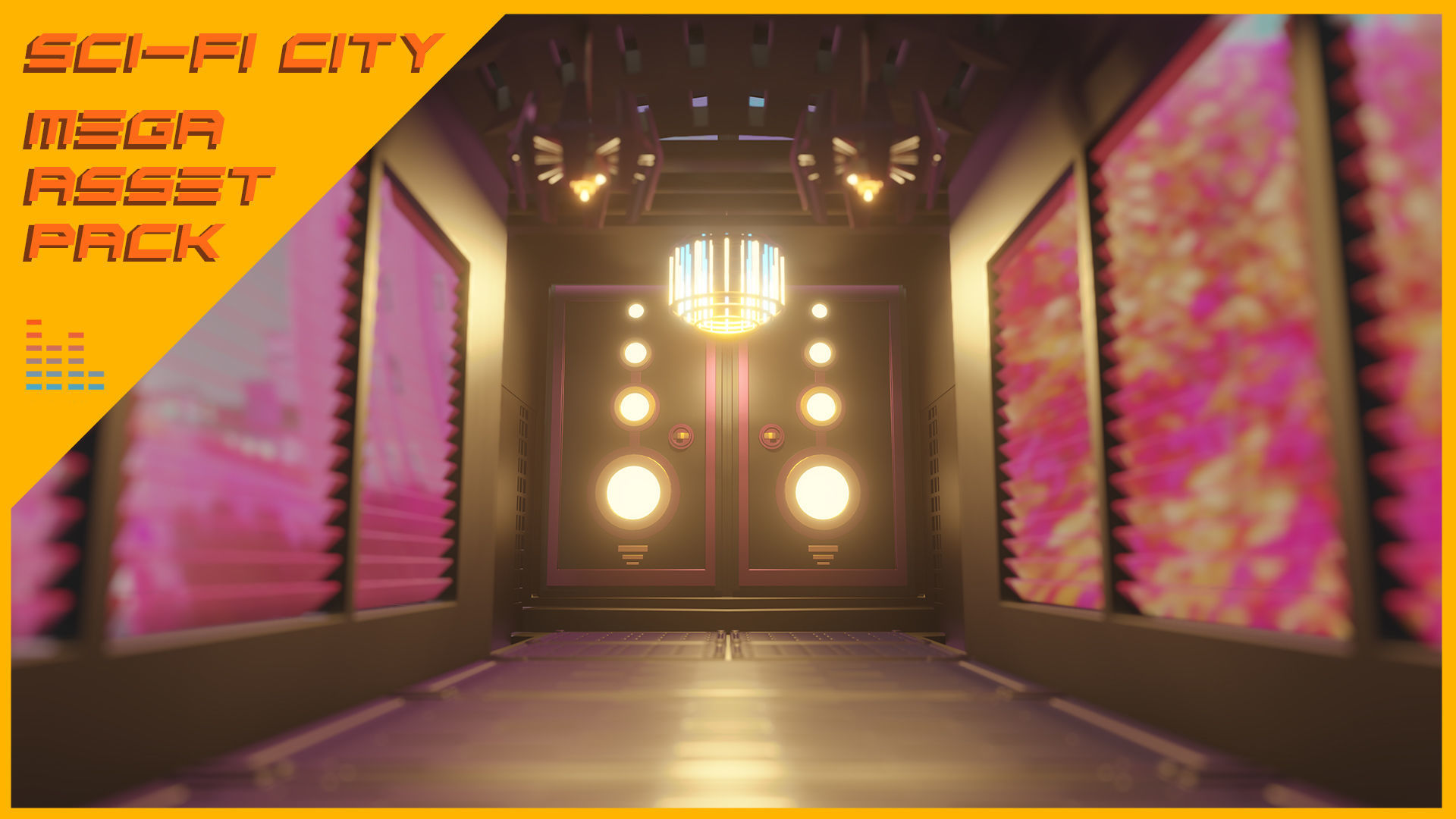 Scifi City Mega Asset Pack Low-poly 3D model_11