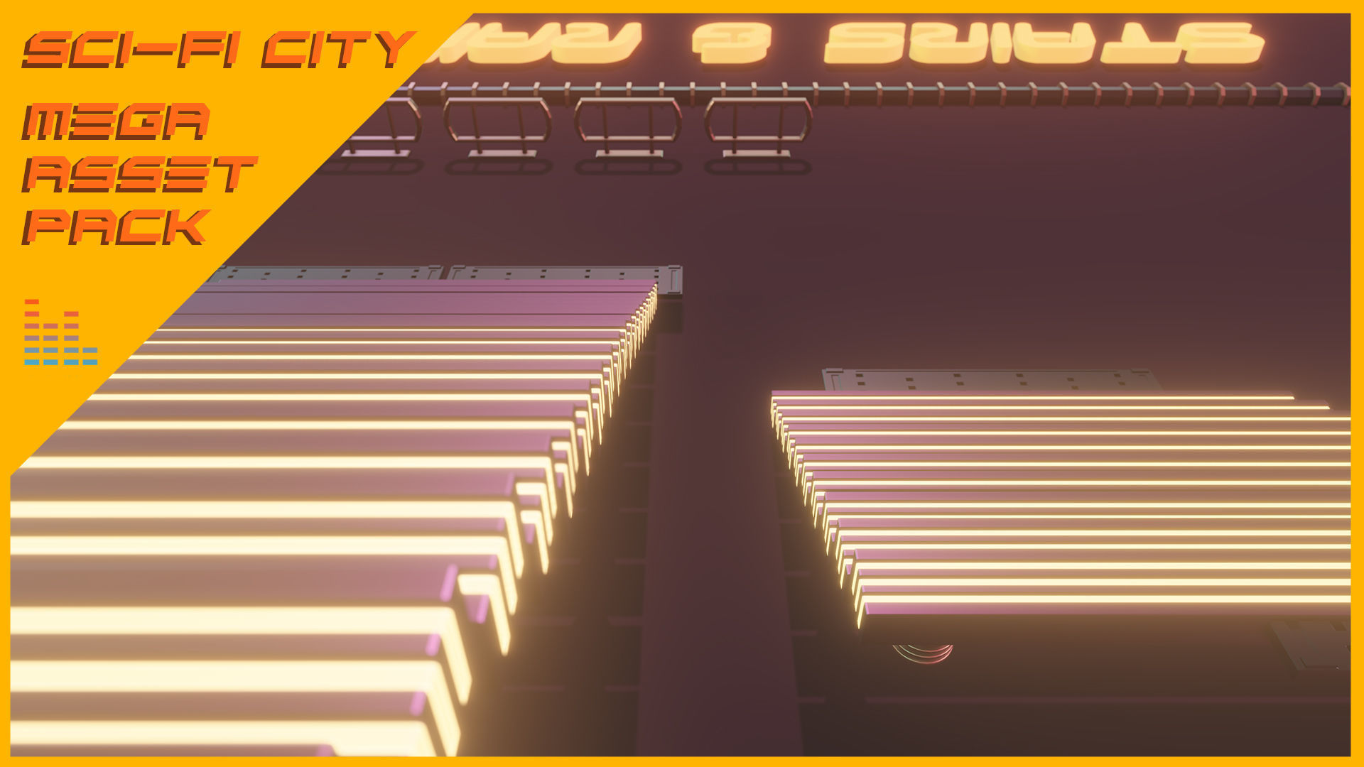 Scifi City Mega Asset Pack Low-poly 3D model_55