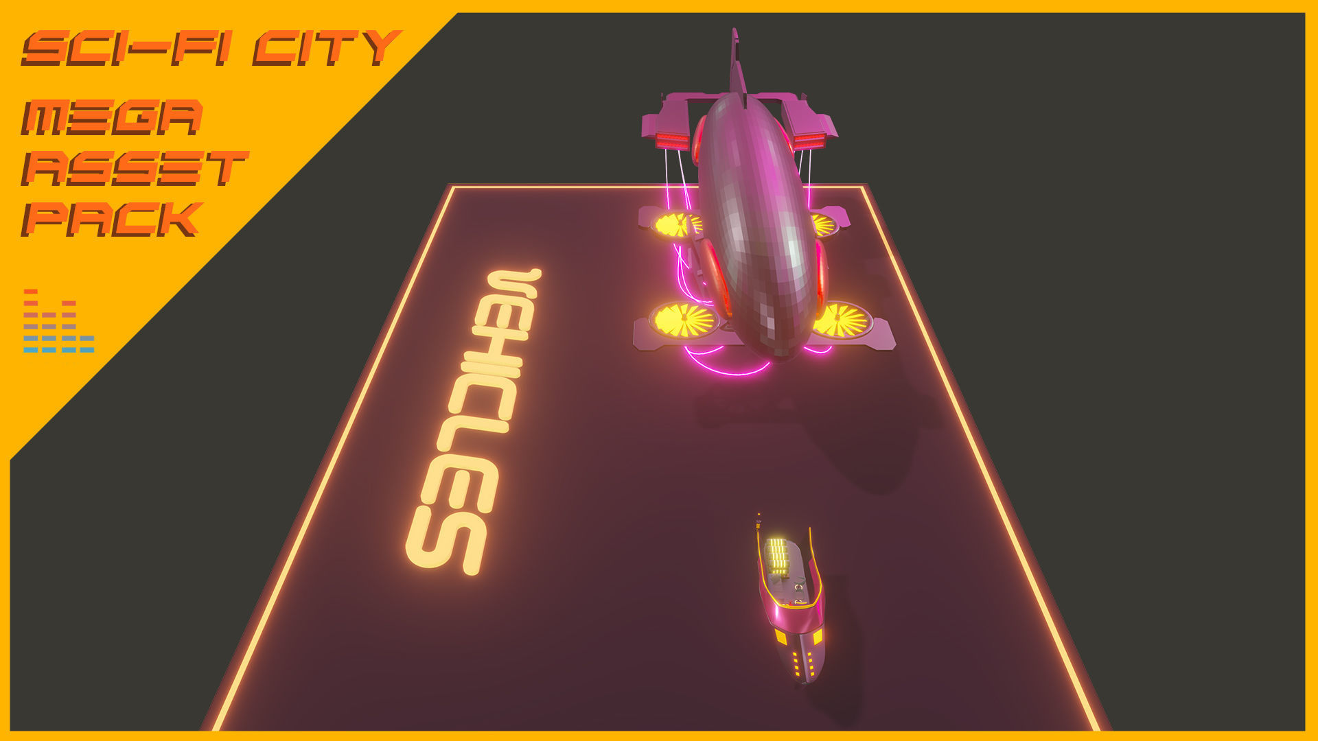 Scifi City Mega Asset Pack Low-poly 3D model_59