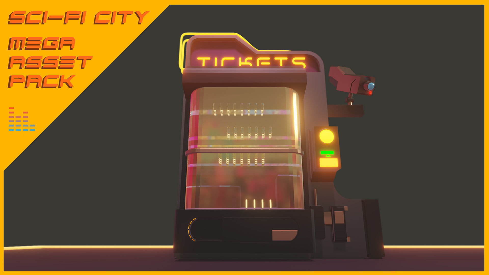 Scifi City Mega Asset Pack Low-poly 3D model_71