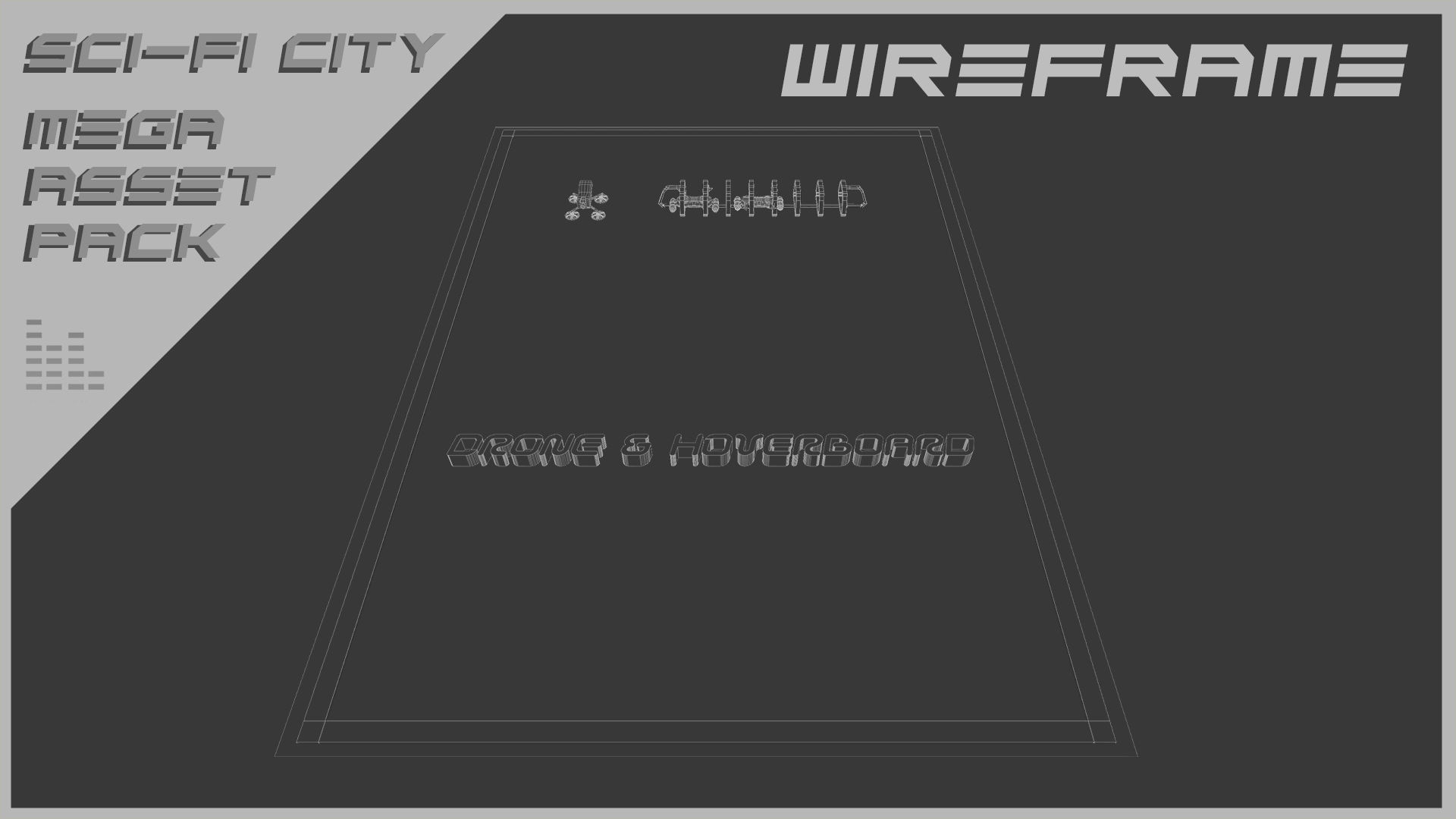 Scifi City Mega Asset Pack Low-poly 3D model_87