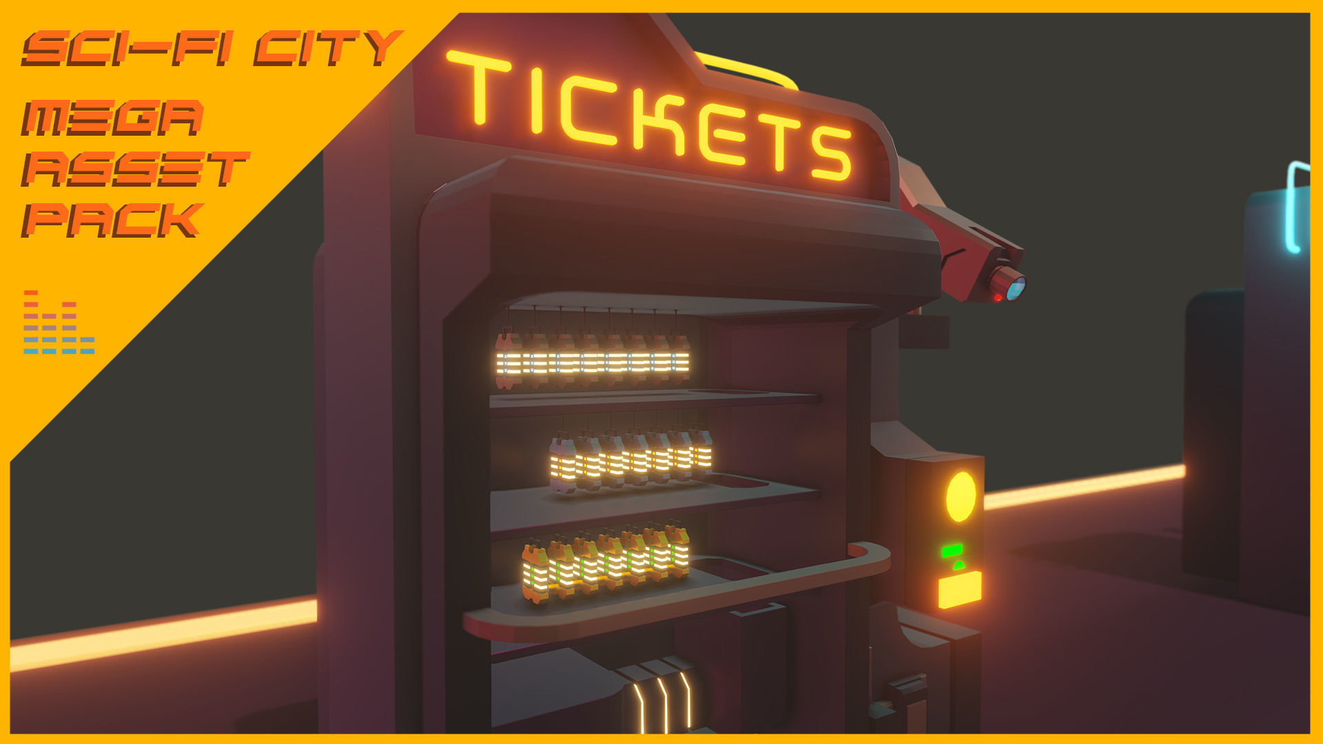 Scifi City Mega Asset Pack Low-poly 3D model_74