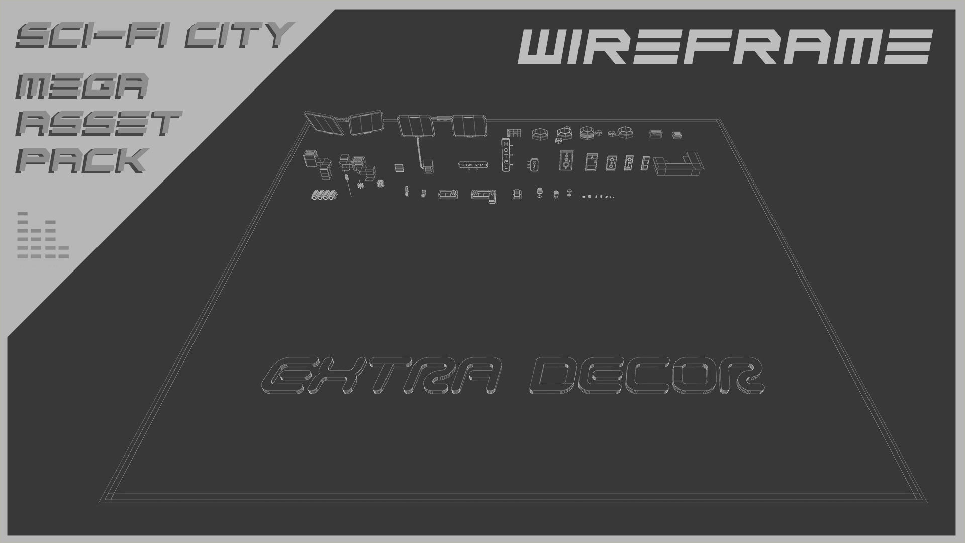 Scifi City Mega Asset Pack Low-poly 3D model_83