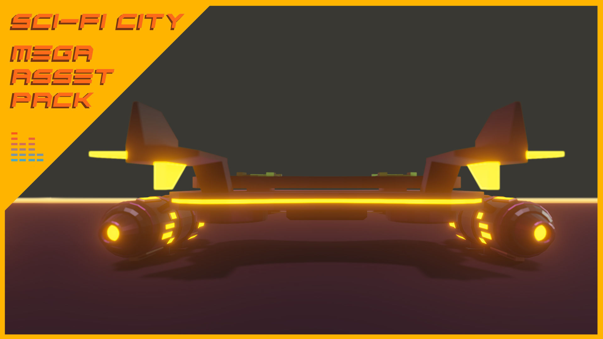 Scifi City Mega Asset Pack Low-poly 3D model_25
