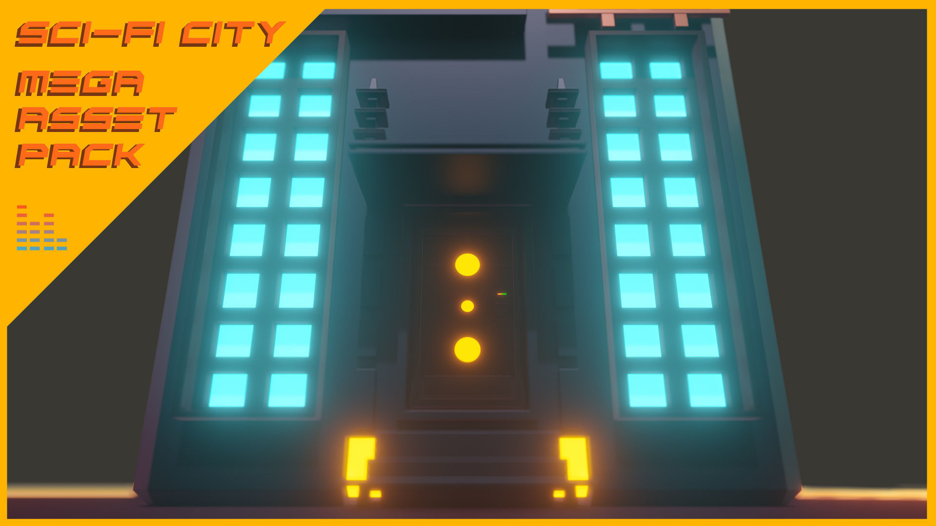 Scifi City Mega Asset Pack Low-poly 3D model_7