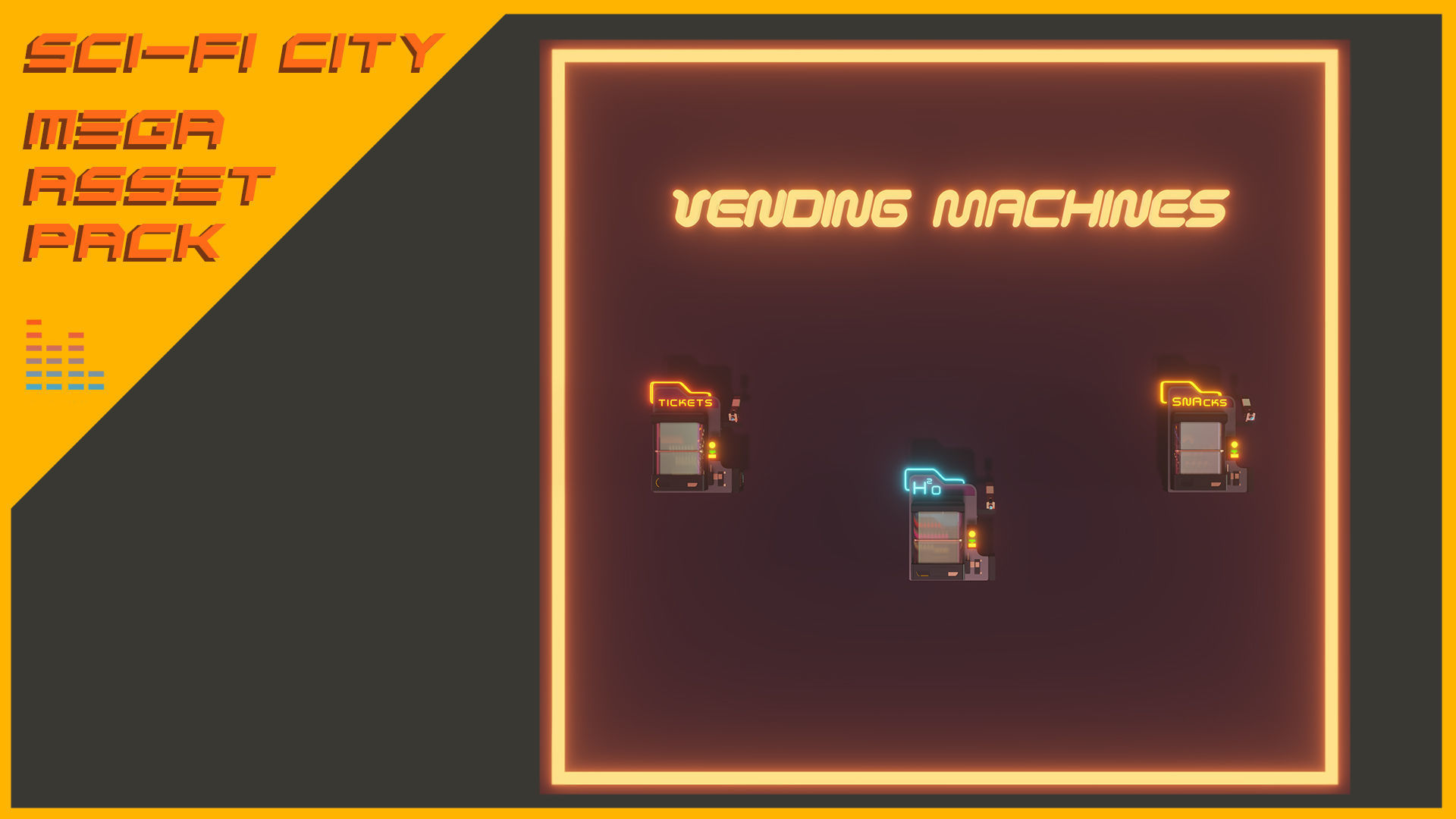 Scifi City Mega Asset Pack Low-poly 3D model_68