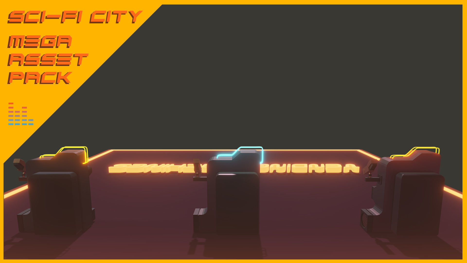 Scifi City Mega Asset Pack Low-poly 3D model_73