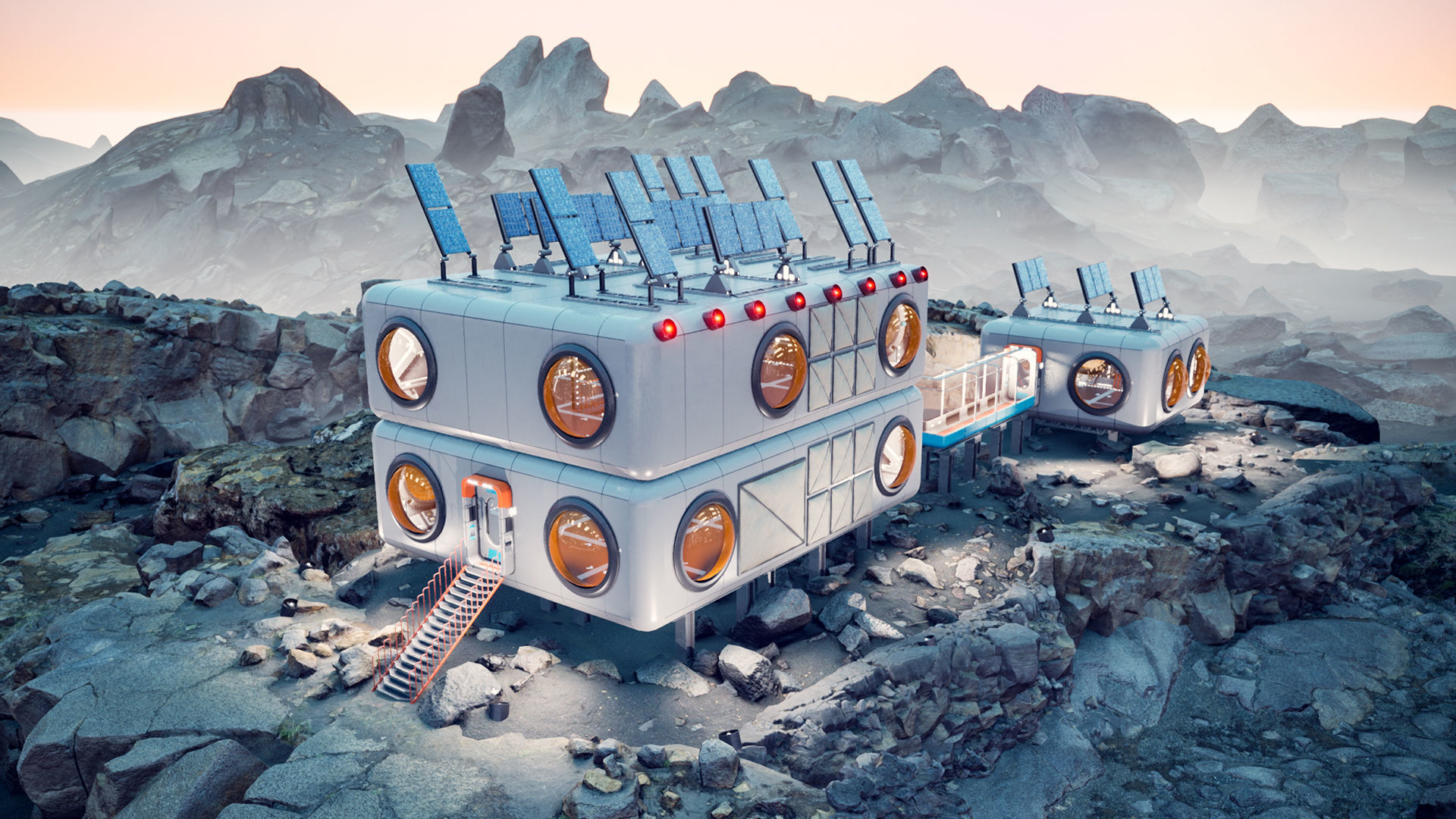 Modular Moon Station 3D model_3