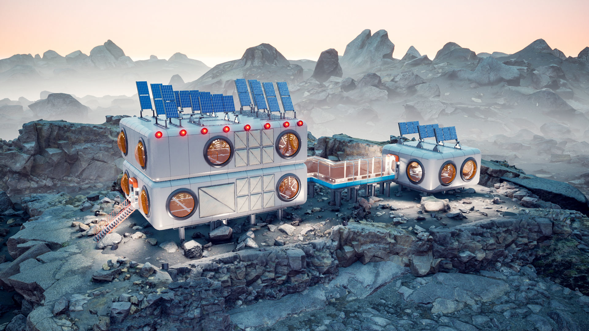 Modular Moon Station 3D model_6