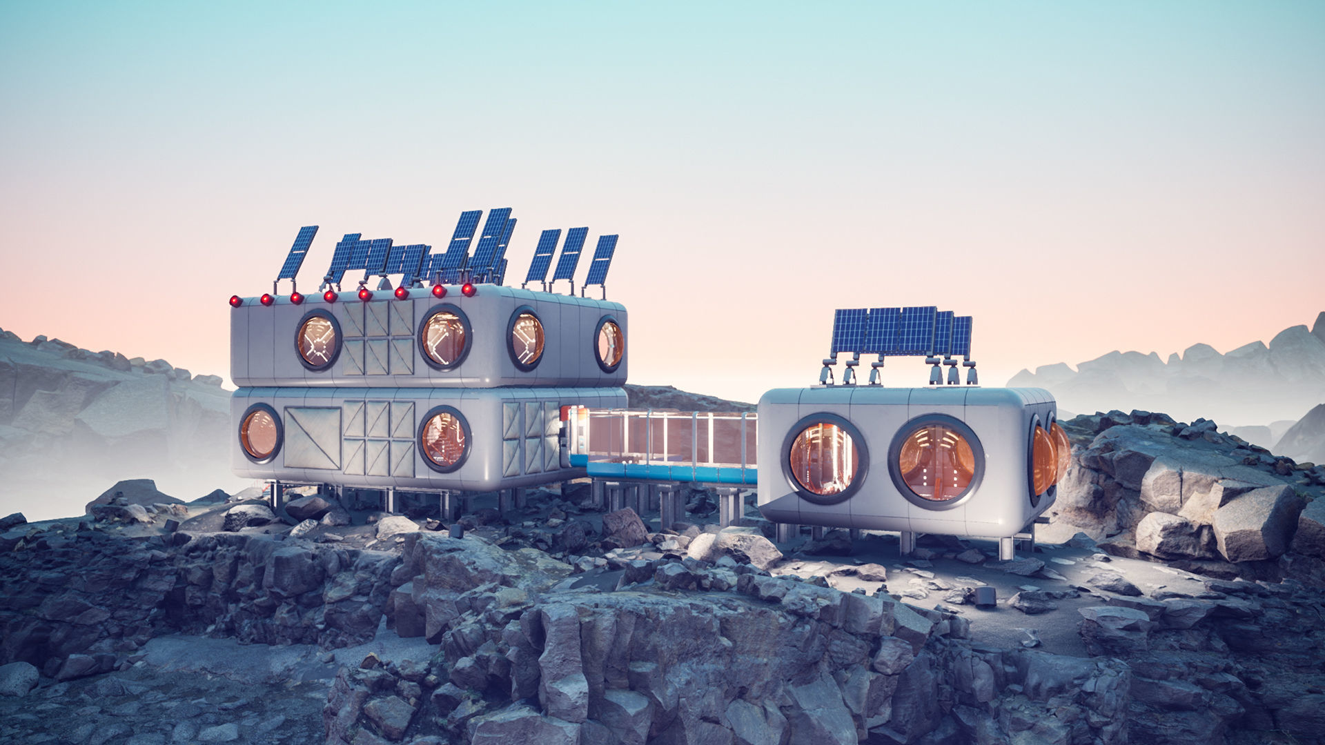 Modular Moon Station 3D model_5