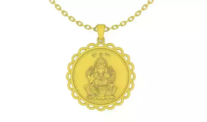 Ganesh Ji Gold Necklace Design 