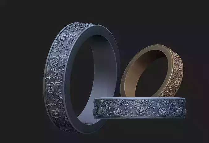 Ring with roses