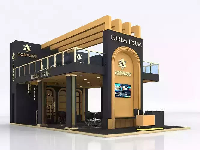 Exhibition Stand Stall 10x6m Height 550 cm 3 Side Open