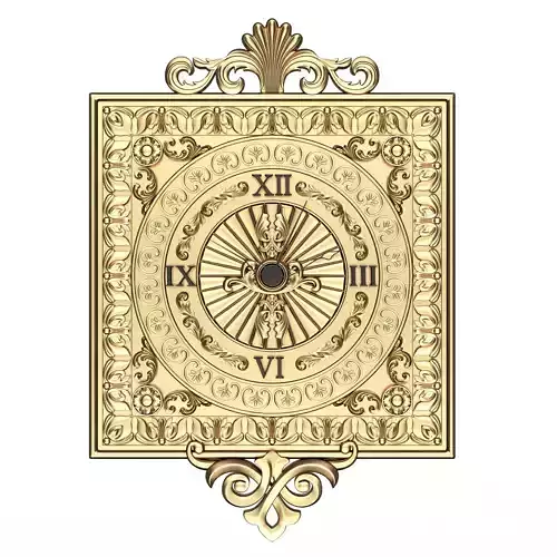 Classic Wall Clock 04 Gold